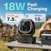 image:imageOGERY Portable Fan Rechargeable Camping Fan for Tent with Up to 200H Runtime Battery Powered Fan with Remote LED Lantern Stepless Speed Auto Oscillation Camping Essentials amp GearBlackOrange