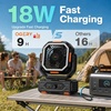 image:imageOGERY Portable Fan Rechargeable Camping Fan for Tent with Up to 200H Runtime Battery Powered Fan with Remote LED Lantern Stepless Speed Auto Oscillation Camping Essentials amp GearBlackOrange