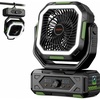 image:imageOGERY Camping Fan Portable Fan Rechargeable with 20000mAh Battery Stepless Speed Control Fast Charging Remote amp LED Lantern for Tent Travel Car Camping Camping EssentialsBlackGreen