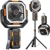 image:imageOGERY F21 Camping Fan with Stand 20000mAh Rechargeable Battery Powered Standing Fan LED Lanterns for Power Outages Strong Wind Fast Charging for Tent Travel Bedroom Camping EssentialsBlackOrange