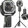image:imageOGERY F21 Camping Fan with Stand 20000mAh Rechargeable Battery Powered Standing Fan LED Lanterns for Power Outages Strong Wind Fast Charging for Tent Travel Bedroom Camping EssentialsBlackGreen